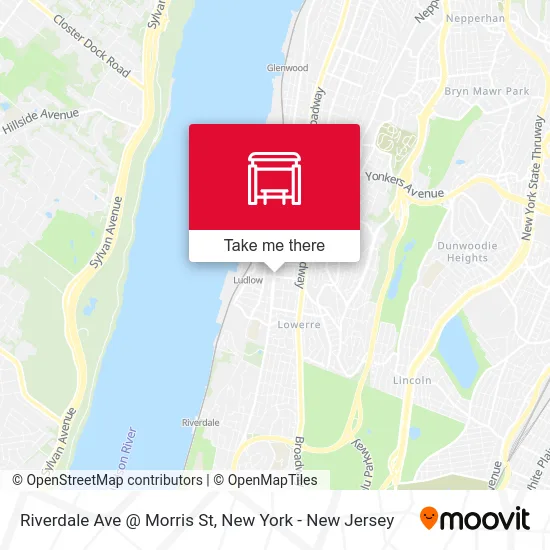 Riverdale Ave @ Morris St map