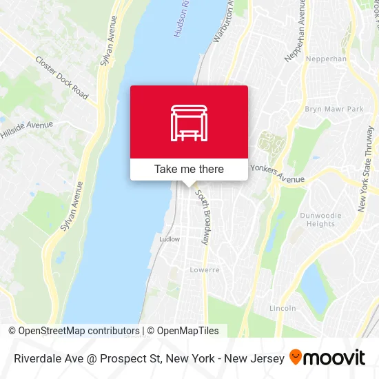 Riverdale Ave @ Prospect St map