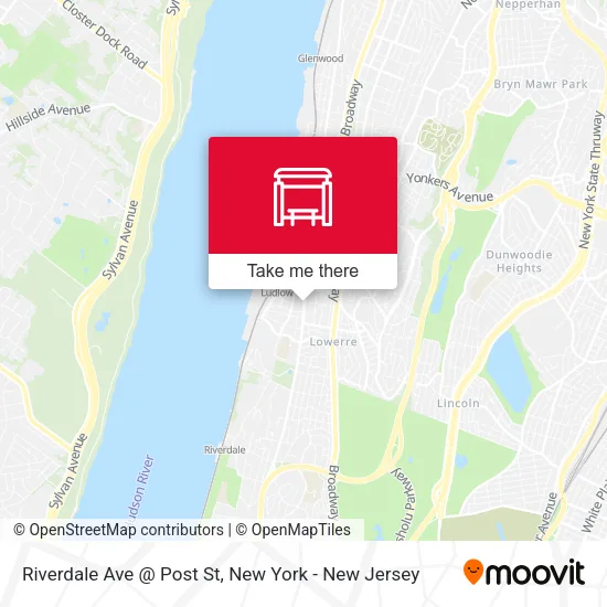 Riverdale Ave @ Post St map