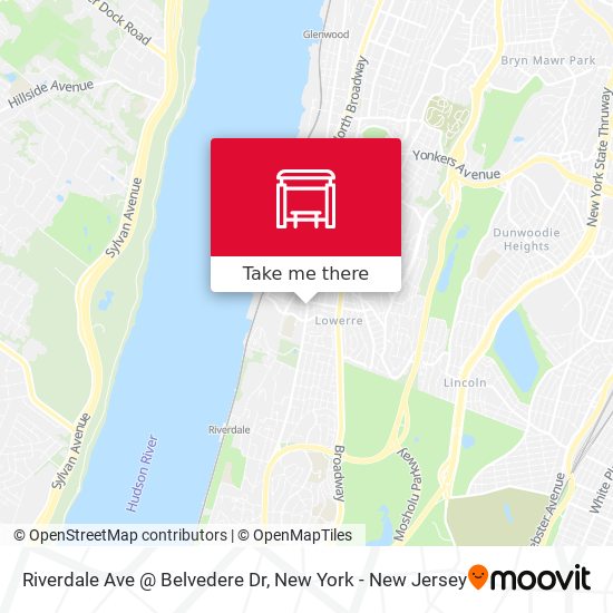 Riverdale Ave @ Belvedere Dr map