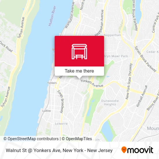 Mapa de Walnut St @ Yonkers Ave