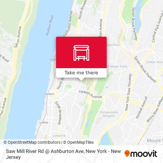 Saw Mill River Rd @ Ashburton Ave map
