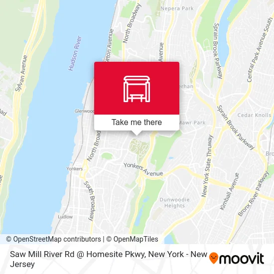 Saw Mill River Rd @ Homesite Pkwy map