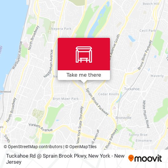 Tuckahoe Rd @ Sprain Brook Pkwy map