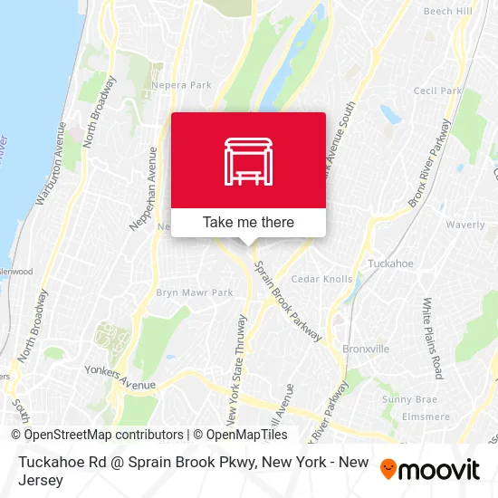 Tuckahoe Rd @ Sprain Brook Pkwy map