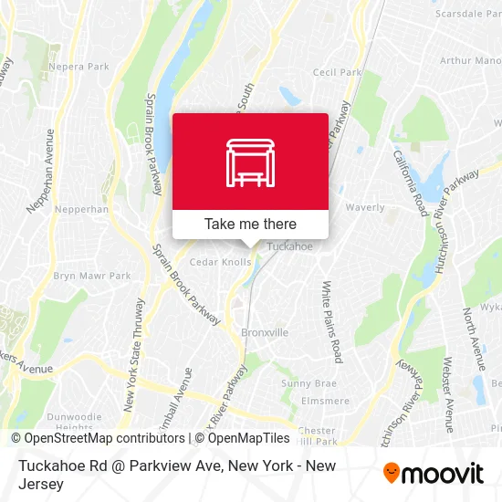 Tuckahoe Rd @ Parkview Ave map