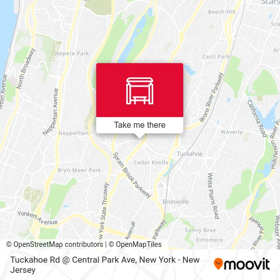 Tuckahoe Rd @ Central Park Ave map