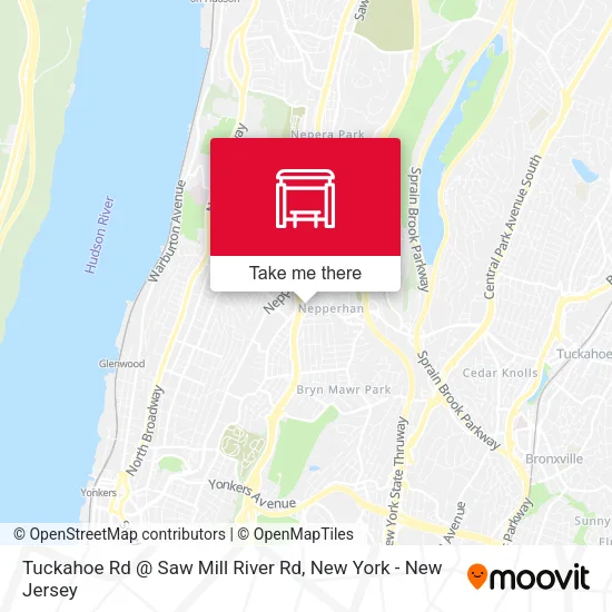 Tuckahoe Rd @ Saw Mill River Rd map
