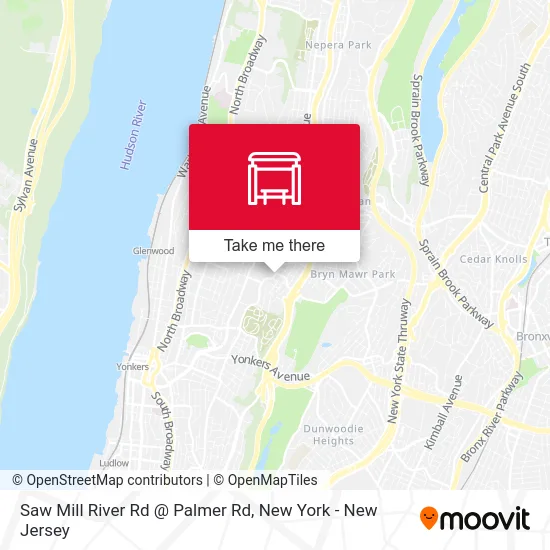 Saw Mill River Rd @ Palmer Rd map