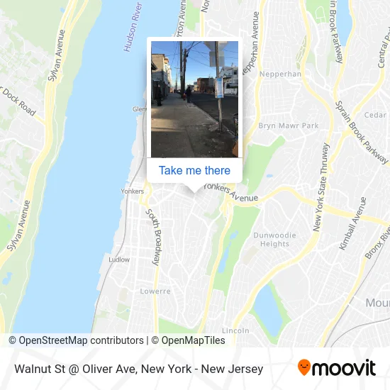 Walnut St @ Oliver Ave map