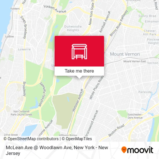 McLean Ave @ Woodlawn Ave map
