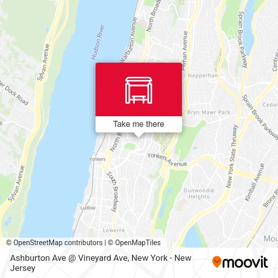 Mapa de Ashburton Ave @ Vineyard Ave