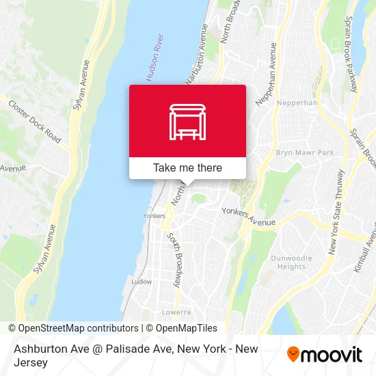 Mapa de Ashburton Ave @ Palisade Ave