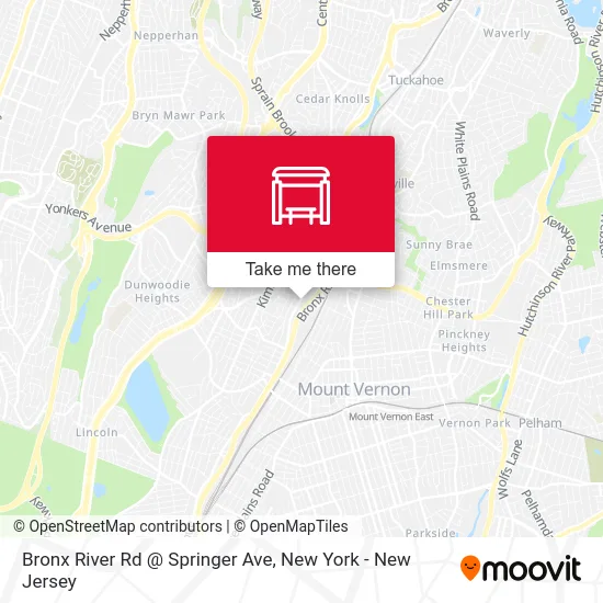 Bronx River Rd @ Springer Ave map