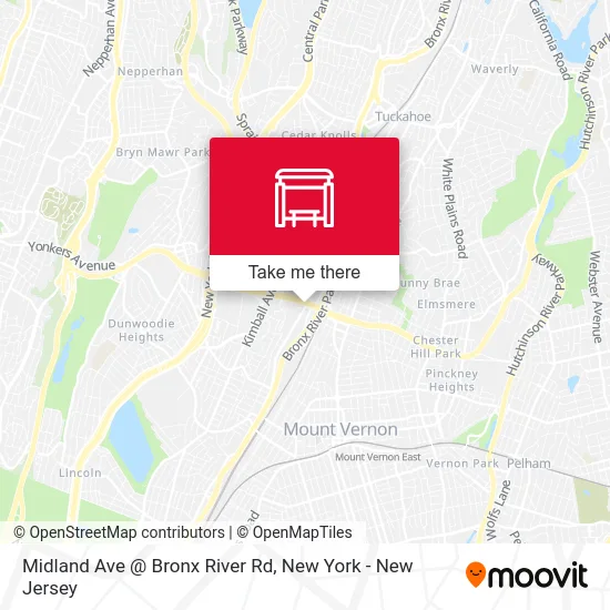 Midland Ave @ Bronx River Rd map