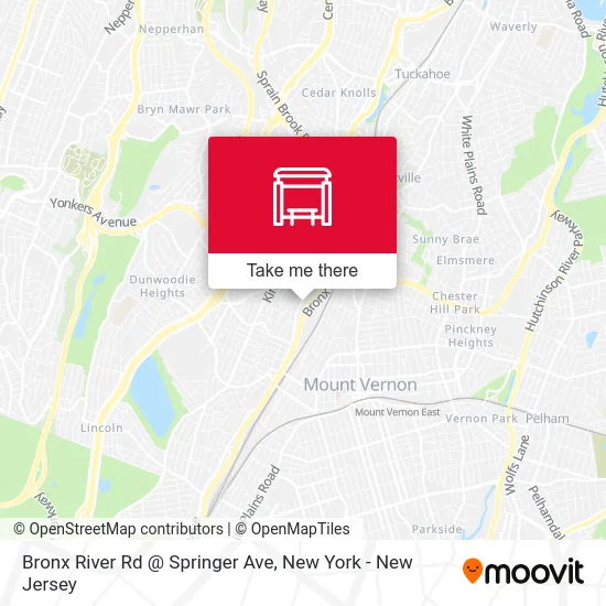 Bronx River Rd @ Springer Ave map
