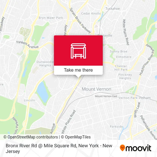 Bronx River Rd @ Mile Square Rd map
