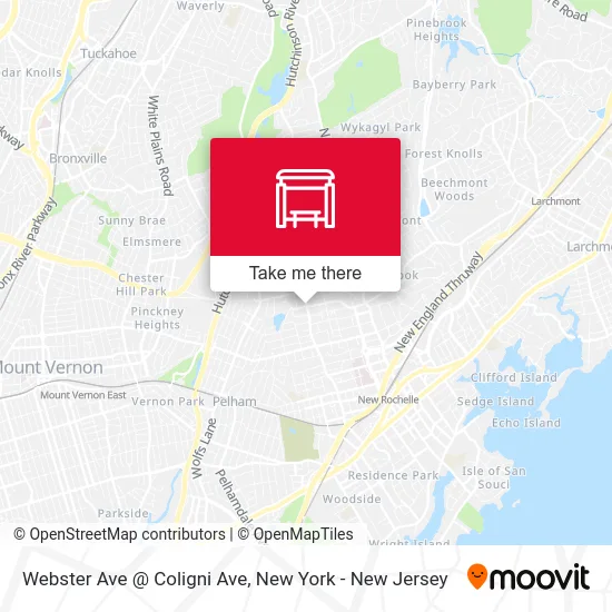 Webster Ave @ Coligni Ave map