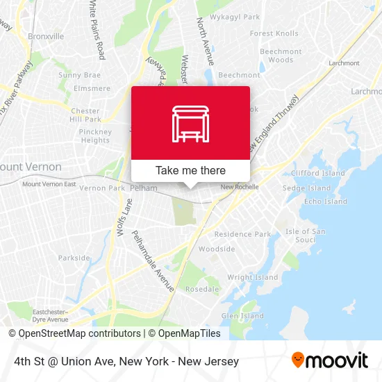 4th St @ Union Ave map