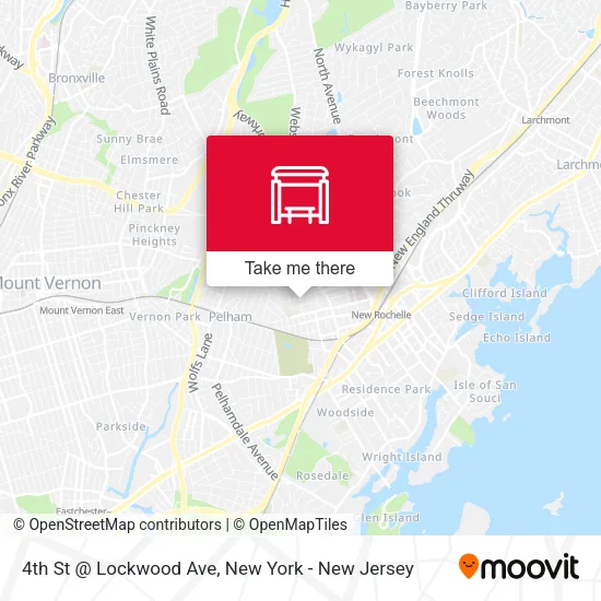 4th St @ Lockwood Ave map