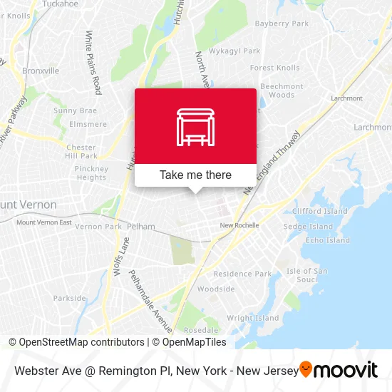Webster Ave @ Remington Pl map