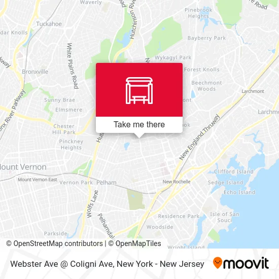 Webster Ave @ Coligni Ave map