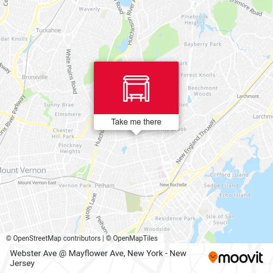 Webster Ave @ Mayflower Ave map