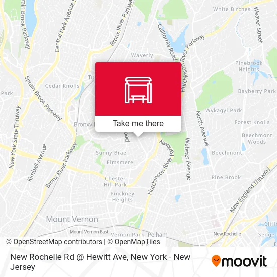 New Rochelle Rd @ Hewitt Ave map