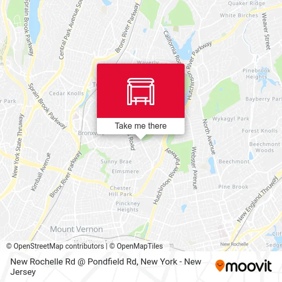 New Rochelle Rd @ Pondfield Rd map
