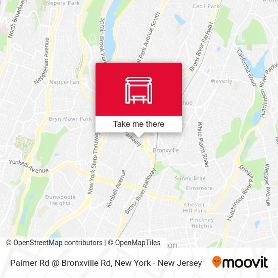 Palmer Rd @ Bronxville Rd map