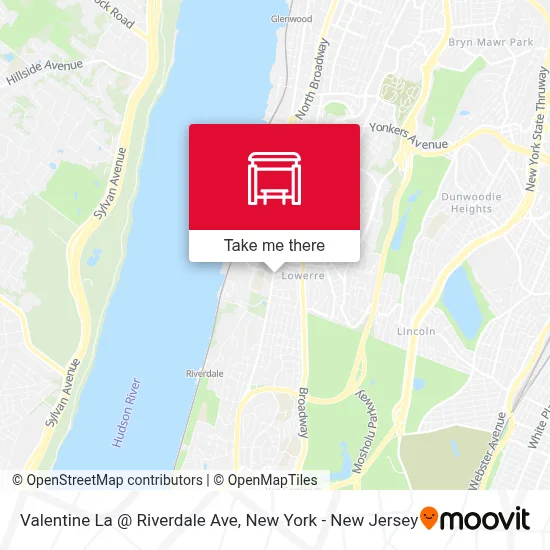 Valentine La @ Riverdale Ave map
