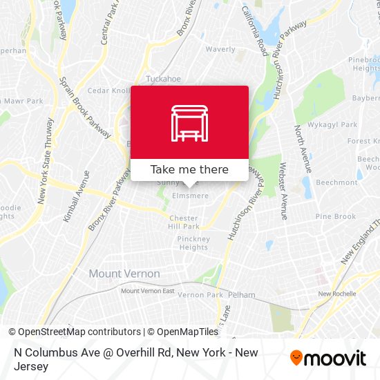 N Columbus Ave @ Overhill Rd map