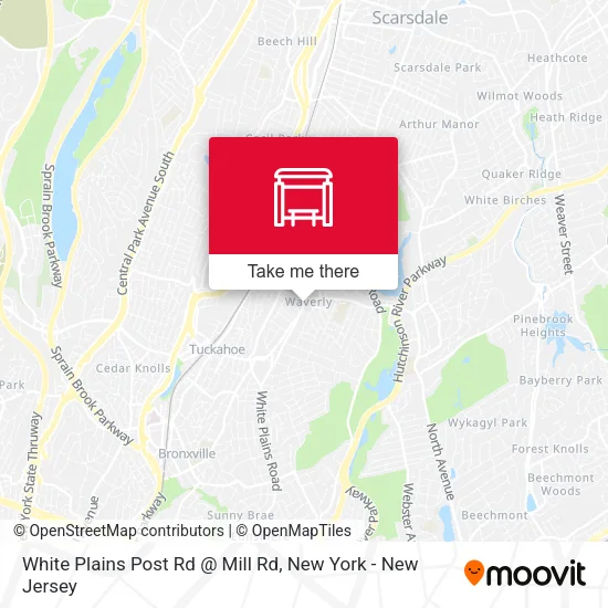 Mapa de White Plains Post Rd @ Mill Rd