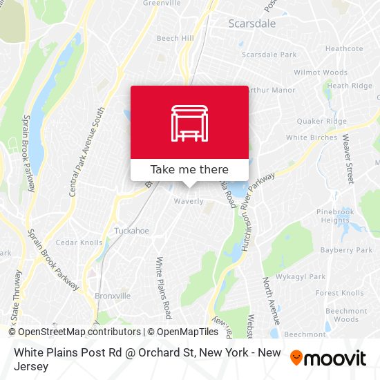 Mapa de White Plains Post Rd @ Orchard St