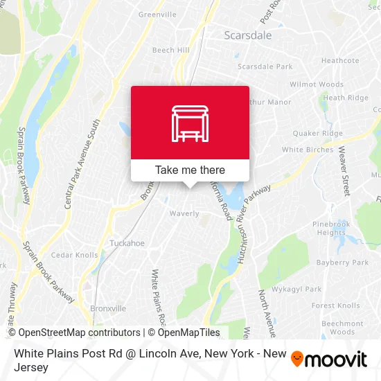 White Plains Post Rd @ Lincoln Ave map