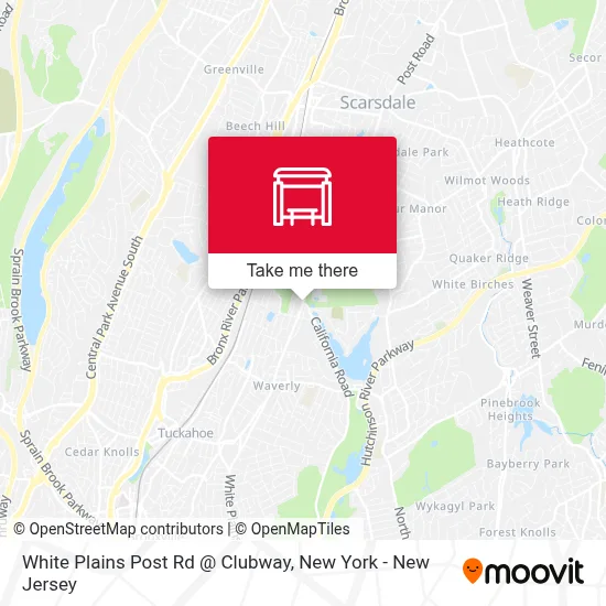 White Plains Post Rd @ Clubway map