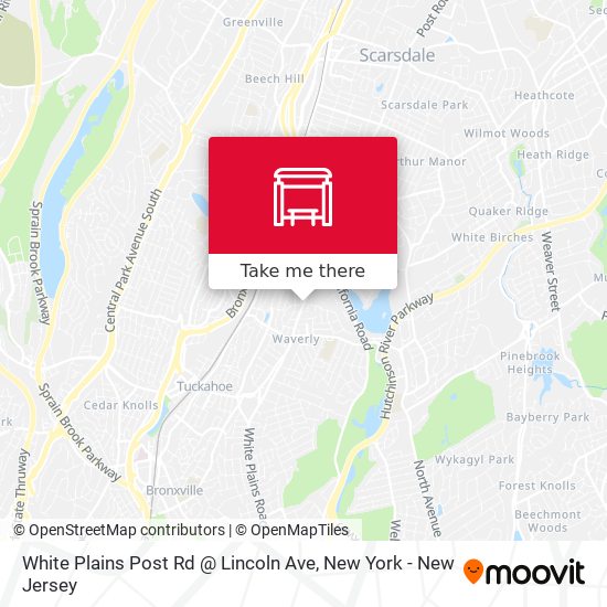 Mapa de White Plains Post Rd @ Lincoln Ave
