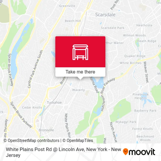 White Plains Post Rd @ Lincoln Ave map