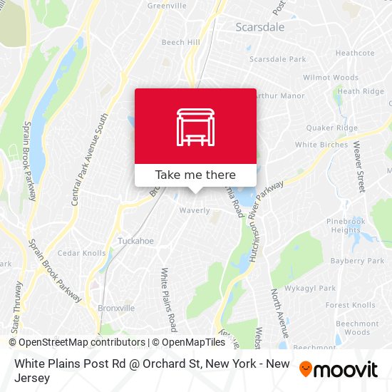 White Plains Post Rd @ Orchard St map