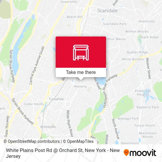 White Plains Post Rd @ Orchard St map