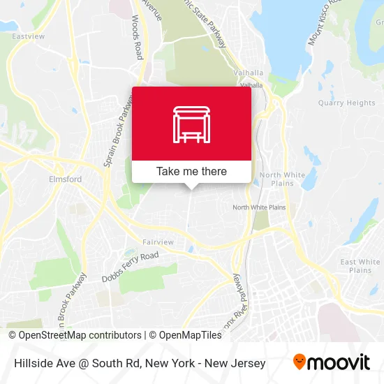 Hillside Ave @ South Rd map