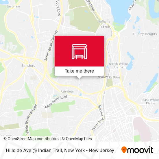 Hillside Ave @ Indian Trail map