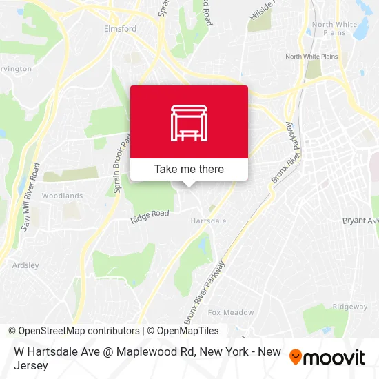 W Hartsdale Ave @ Maplewood Rd map
