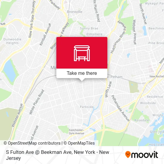 S Fulton Ave @ Beekman Ave map
