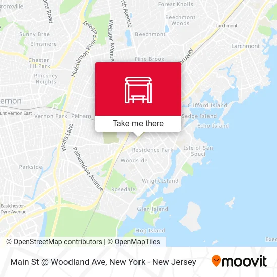 Main St @ Woodland Ave map
