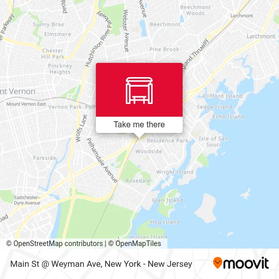 Main St @ Weyman Ave map