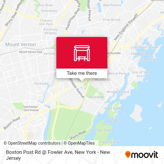 Boston Post Rd @ Fowler Ave map