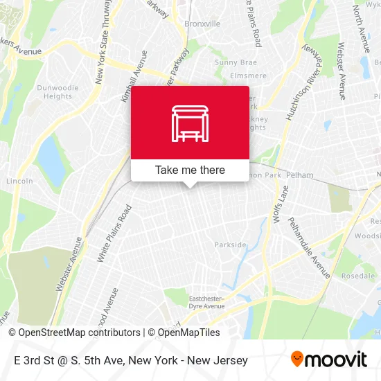 E 3rd St @ S. 5th Ave map