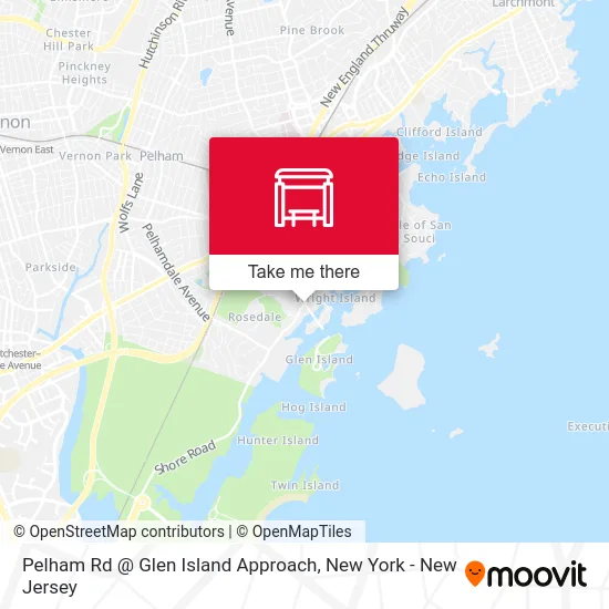 Pelham Rd @ Glen Island Approach map