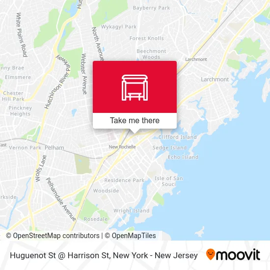 Huguenot St @ Harrison St map